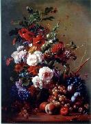 unknow artist Floral, beautiful classical still life of flowers.068 oil on canvas